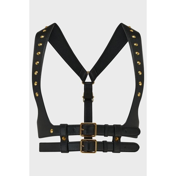Killstar ivy harness gold hardware studs plus size goth belt L-XXL